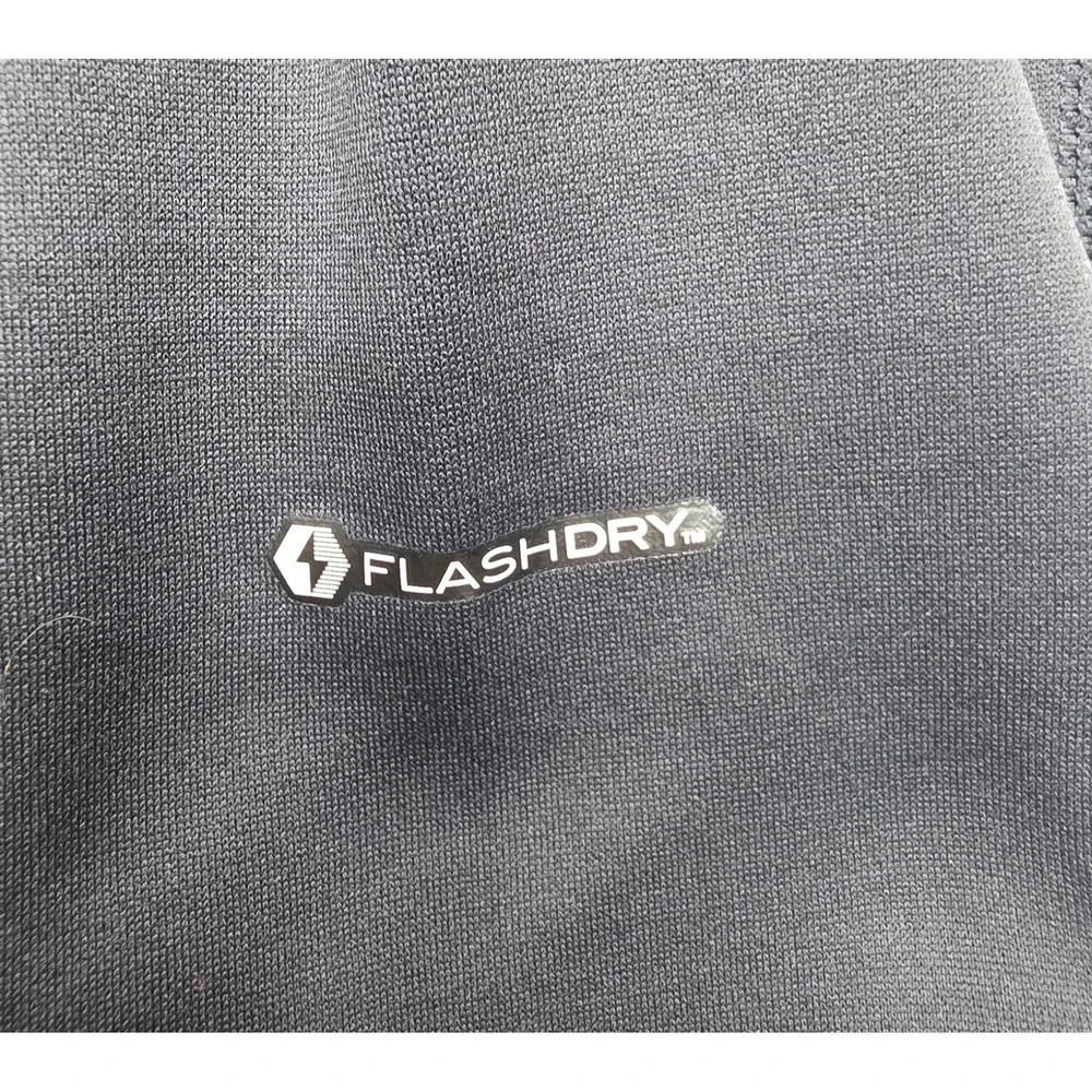The North Face FlashDry Full Zip Jacket Mens XL Black Mock Neck Fleece Lined